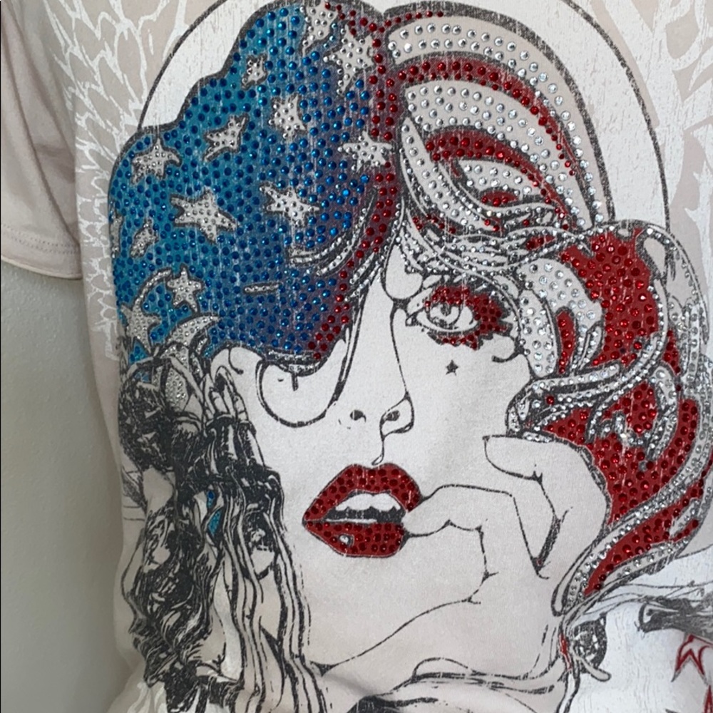 One of a Kind Jeweled Artwork Extra Long Top